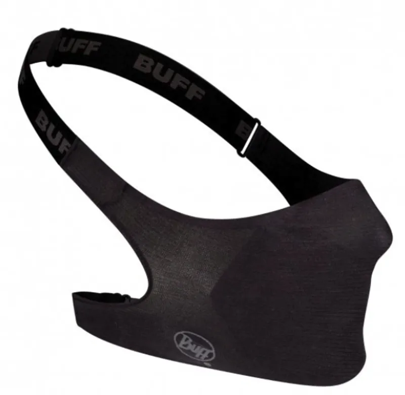 Buff Filter Face Mask In Solid Black With 5 Filters